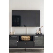 Lowboard >Dalby< in Schwarz, Metall - 160x60x35cm (BxHxT)