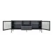 Lowboard >Dalby< in Schwarz, Metall - 160x60x35cm (BxHxT)