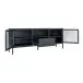 Lowboard >Dalby< in Schwarz, Metall - 160x60x35cm (BxHxT)