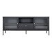 Lowboard >Dalby< in Schwarz, Metall - 160x60x35cm (BxHxT)