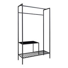 Garderobenständer >Vita< in Schwarz, Melamin - 101x170x38cm (BxHxT)