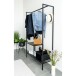 Garderobenständer >Vita< in Schwarz, Melamin - 101x170x38cm (BxHxT)