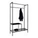 Garderobenständer >Vita< in Schwarz, Melamin - 101x170x38cm (BxHxT)