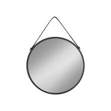 Spiegel >Trapani< in Schwarz, Stahl, Glas - 38x38x2cm (BxHxT)