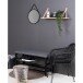 Spiegel >Trapani< in Schwarz, Stahl, Glas - 38x38x2cm (BxHxT)