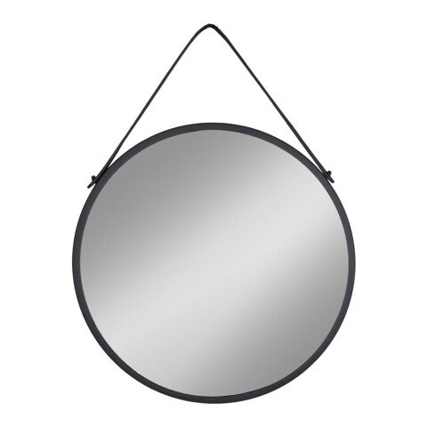 Spiegel >Trapani< in Schwarz, Stahl, Glas - 60x60x2cm (BxHxT)