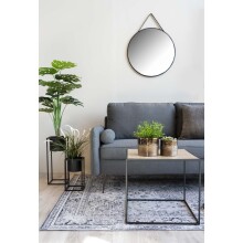 Spiegel >Trapani< in Schwarz, Stahl, Glas - 60x60x2cm (BxHxT)