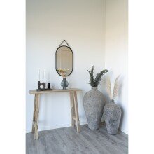 Spiegel >Trapani< in Schwarz, Stahl, Glas - 35x60x2cm (BxHxT)