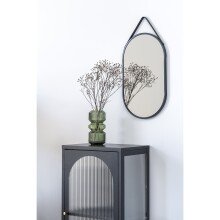 Spiegel >Trapani< in Schwarz, Stahl, Glas - 35x60x2cm (BxHxT)