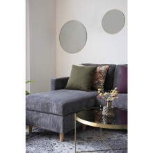 Spiegel >Jersey< in Messing, Stahl, Glas - 40x0,5x40cm (BxHxT)
