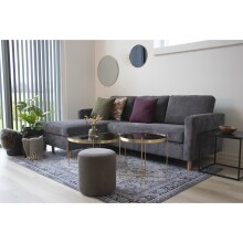 Spiegel >Jersey< in Messing, Stahl, Glas - 60x0,5x60cm (BxHxT)