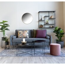 Spiegel >Jersey< in Messing, Stahl, Glas - 60x0,5x60cm (BxHxT)