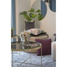 Spiegel >Jersey< in Messingfarben, Stahl, Glas -...