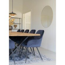 Spiegel >Jersey< in Messing, Stahl, Glas -...