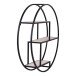 Wandregal >Rotterdam< in Schwarz / Natur, Massivholz - 62x14x62cm (BxHxT)