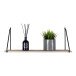 Wandregal >Arnhem< in Schwarz / Natur, Massivholz - 65x27x17cm (BxHxT)