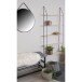 Wandregal >Eindhoven< in Schwarz / Natur, Massivholz - 65x145x17cm (BxHxT)