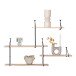 Wandregal >Harlem< in Schwarz / Natur, Massivholz - 99x62x17,5cm (BxHxT)