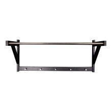 Hutablage >Padova< in Schwarz, Pappel - 32x34x78cm (BxHxT)