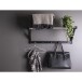 Hutablage >Padova< in Schwarz, Pappel - 32x34x78cm (BxHxT)