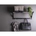 Hutablage >Padova< in Schwarz, Pappel - 32x34x78cm (BxHxT)