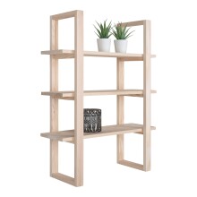 Wandregal >Santiago< in Hellbraun, Pavlonia - 48x63x18cm (BxHxT)