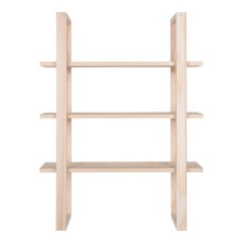 Wandregal >Santiago< in Hellbraun, Pavlonia - 48x63x18cm (BxHxT)