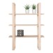 Wandregal >Santiago< in Hellbraun, Pavlonia - 48x63x18cm (BxHxT)