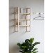 Wandregal >Santiago< in Hellbraun, Pavlonia - 48x63x18cm (BxHxT)