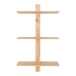 Wandregal >Almelo< in Hellbraun, Massivholz - 50x83x15cm (BxHxT)
