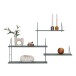 Wandregal >HarlemWandregal< in Hellbraun, Massivholz - 99x62x17,5cm (BxHxT)