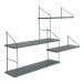 Wandregal >HarlemWandregal< in Hellbraun, Massivholz - 99x62x17,5cm (BxHxT)