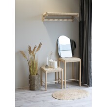 Hutablage >Abano< in Hellbraun, Massivholz - 78x17x31cm (BxHxT)