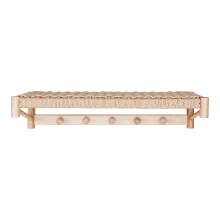 Hutablage >Abano< in Hellbraun, Massivholz - 78x17x31cm (BxHxT)