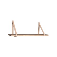 Wandregal >Forno< in Braun, Massivholz - 80x2x20cm...