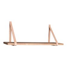 Wandregal >Forno< in Braun, Massivholz - 120x2x20cm...