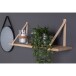 Wandregal >Forno< in Braun, Massivholz - 120x2x20cm (BxHxT)