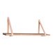 Wandregal >Forno< in Braun, Massivholz - 120x2x20cm (BxHxT)