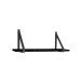 Wandregal >Forno< in Schwarz, Massivholz - 80x2x20cm (BxHxT)