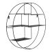 Wandregal >Genk< in Schwarz, Metall - 47x10x47cm (BxHxT)