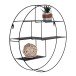 Wandregal >Genk< in Schwarz, Metall - 47x10x47cm (BxHxT)