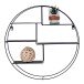 Wandregal >Genk< in Schwarz, Metall - 47x10x47cm (BxHxT)