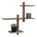 Wandregal >Gavi< in Hellbraun, Massivholz - 55x60x15cm (BxHxT)