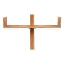 Wandregal >Villa< in Hellbraun, Bambus - 50x36x25cm...