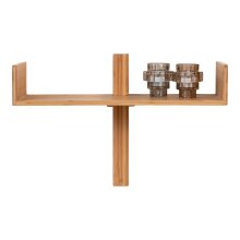 Wandregal >Villa< in Hellbraun, Bambus - 50x36x25cm (BxHxT)