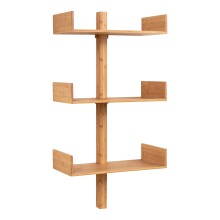 Wandregal >Villa< in Hellbraun, Bambus - 50x102x25cm (BxHxT)