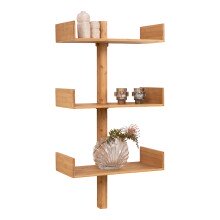 Wandregal >Villa< in Hellbraun, Bambus - 50x102x25cm (BxHxT)