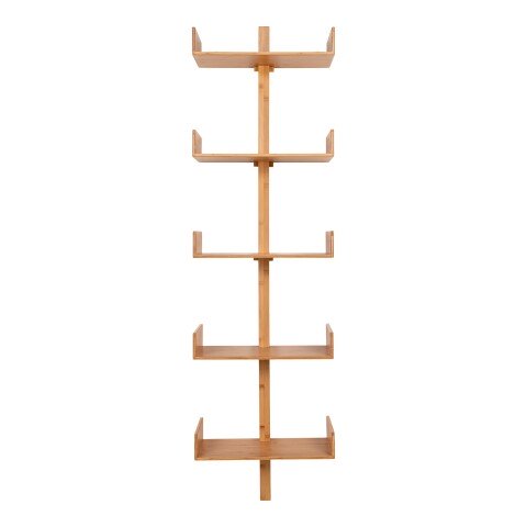 Wandregal >Villa< in Hellbraun, Bambus - 50x180x25cm (BxHxT)