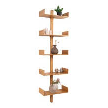 Wandregal >Villa< in Hellbraun, Bambus - 50x180x25cm (BxHxT)