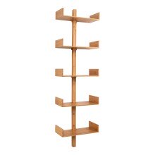 Wandregal >Villa< in Hellbraun, Bambus - 50x180x25cm (BxHxT)